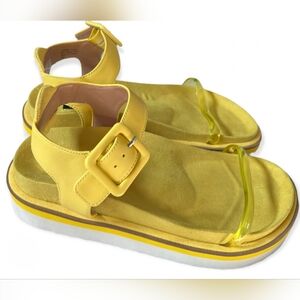 Zac Zac Posen Sahara platform sandals Jelly Strap Yellow